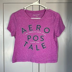 Cropped purple T-shirt